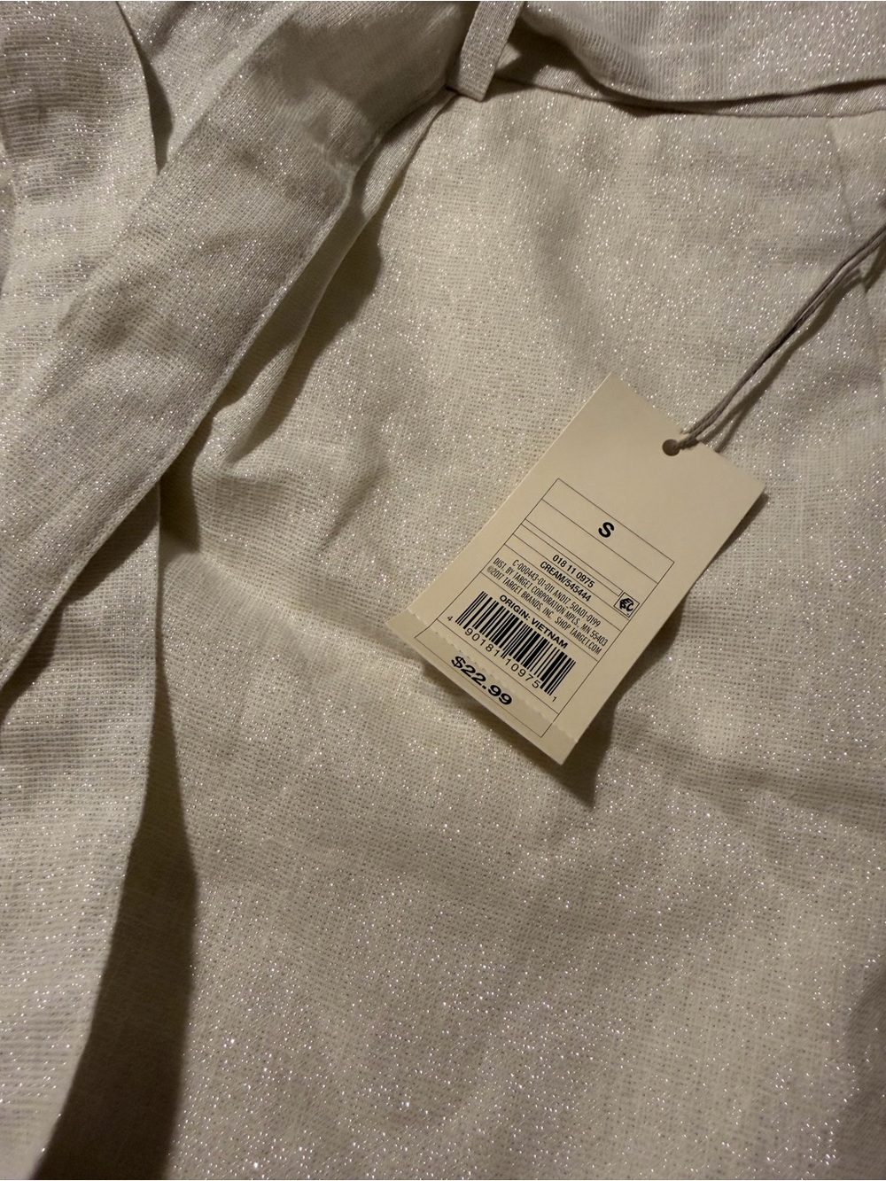 a new day Cream High-Rise Paperbag Shorts with Tie - Picture 3 of 3